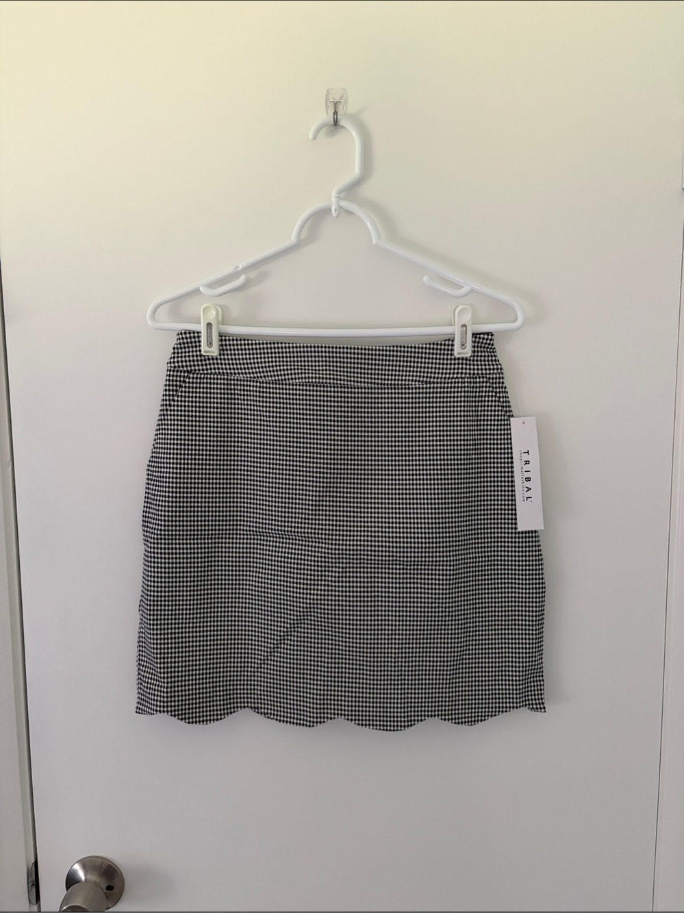 Tribal Black & White Mini Gingham Skirt